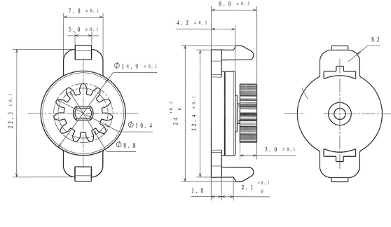 የእንቅስቃሴ መቆጣጠሪያ መሳሪያ Gear Rotary Damper ለስላሳ ዝጋ